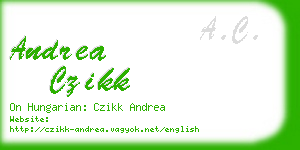 andrea czikk business card